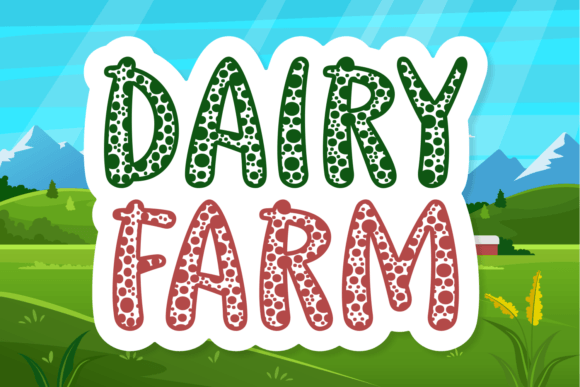 Dairy Farm Font Review for Packaging and Branding