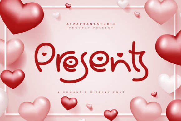 Presents Font: A Romantic Decorative Typeface for Editorial Design
