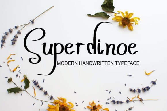 Super Dinoe Font Review: Simple Script Handwritten Type for Branding