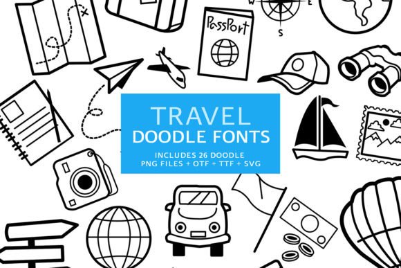 Travel Doodle Font for Modern Web Design