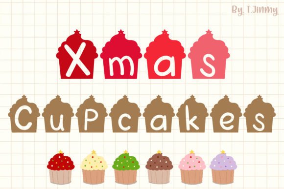 Xmas Cupcakes Font for Editorial Design and Branding